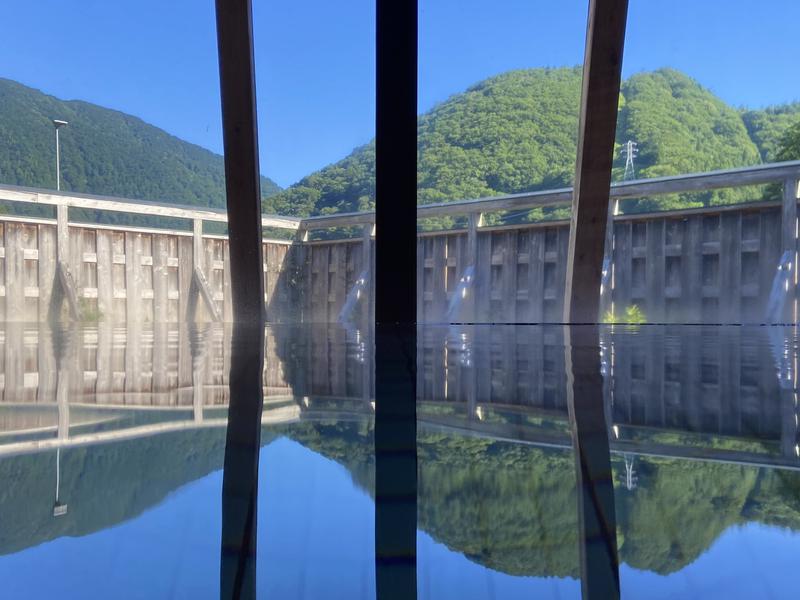 宿場の湯 浴場内からの景色(スタッフ撮影)