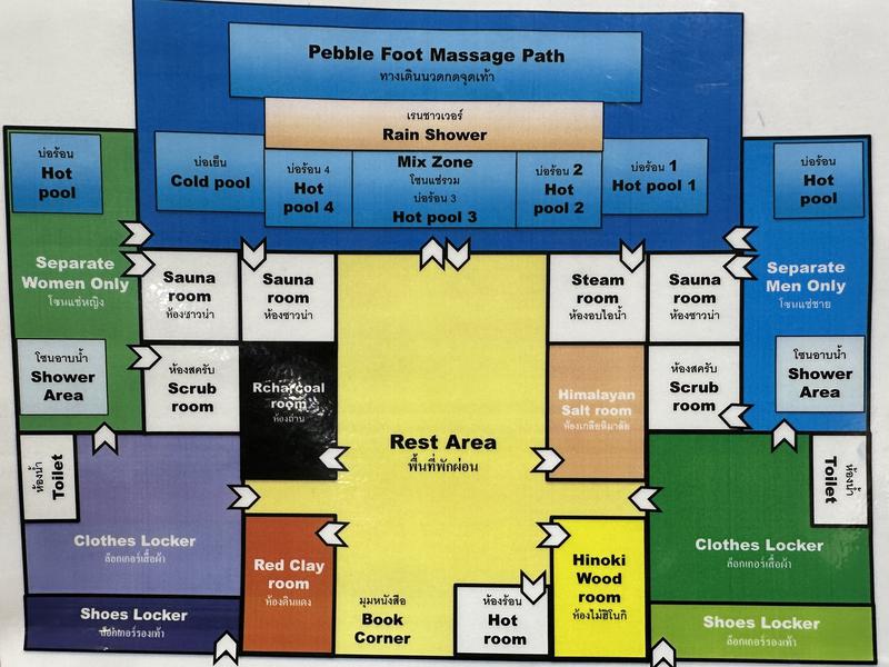 Health World Onsen Spa and Massage 館内マップ