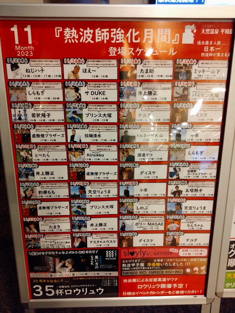 温泉登山トラベラーさんの天然温泉 平和島のサ活写真