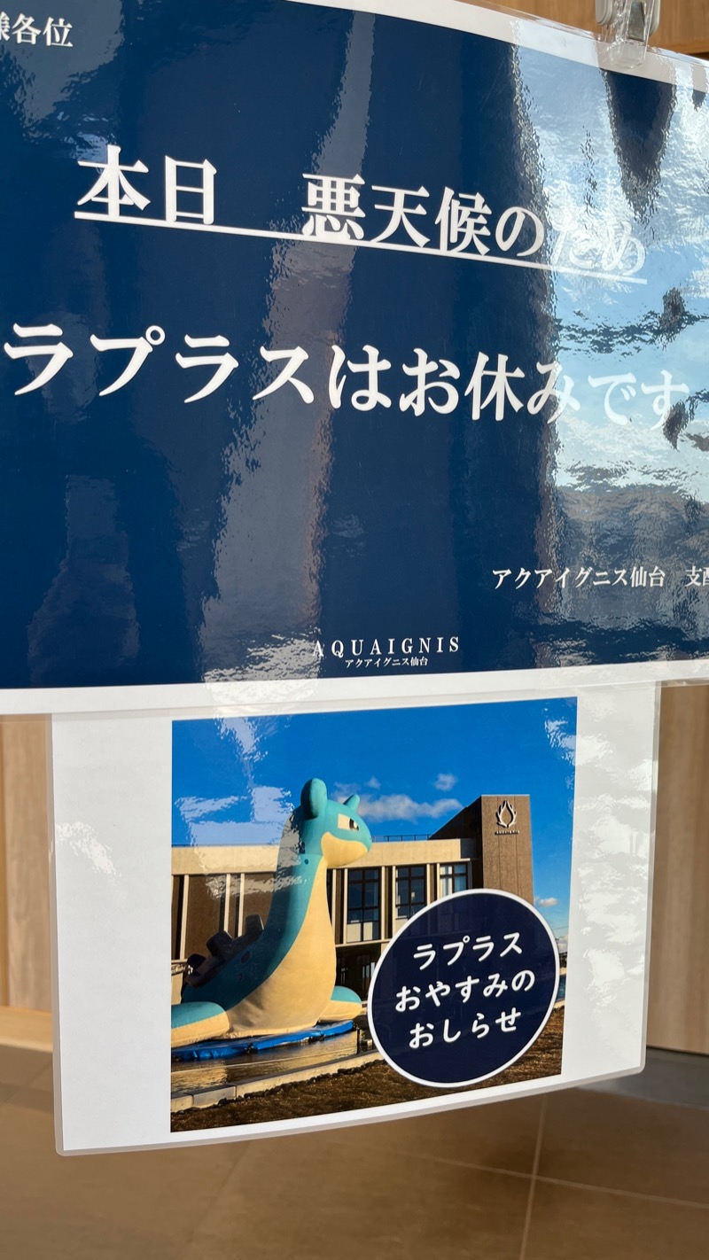 Magali Luhanさんのアクアイグニス仙台 藤塚の湯のサ活写真