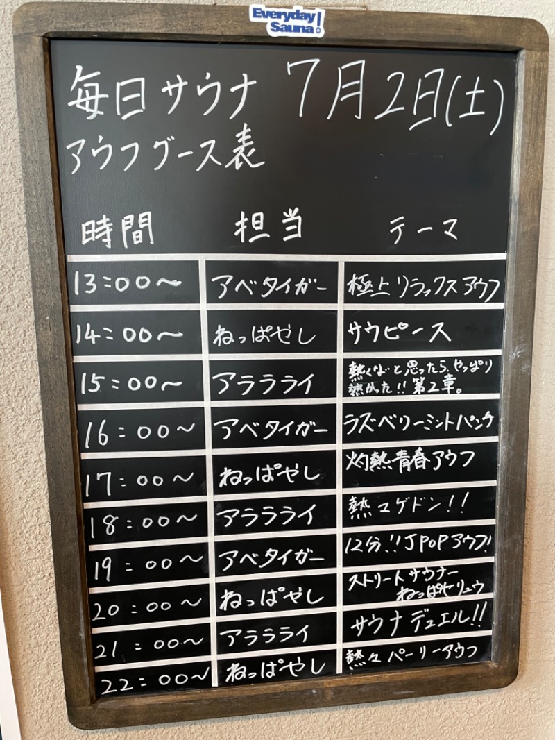 たけのこ生活さんの毎日サウナ 前橋本店のサ活写真