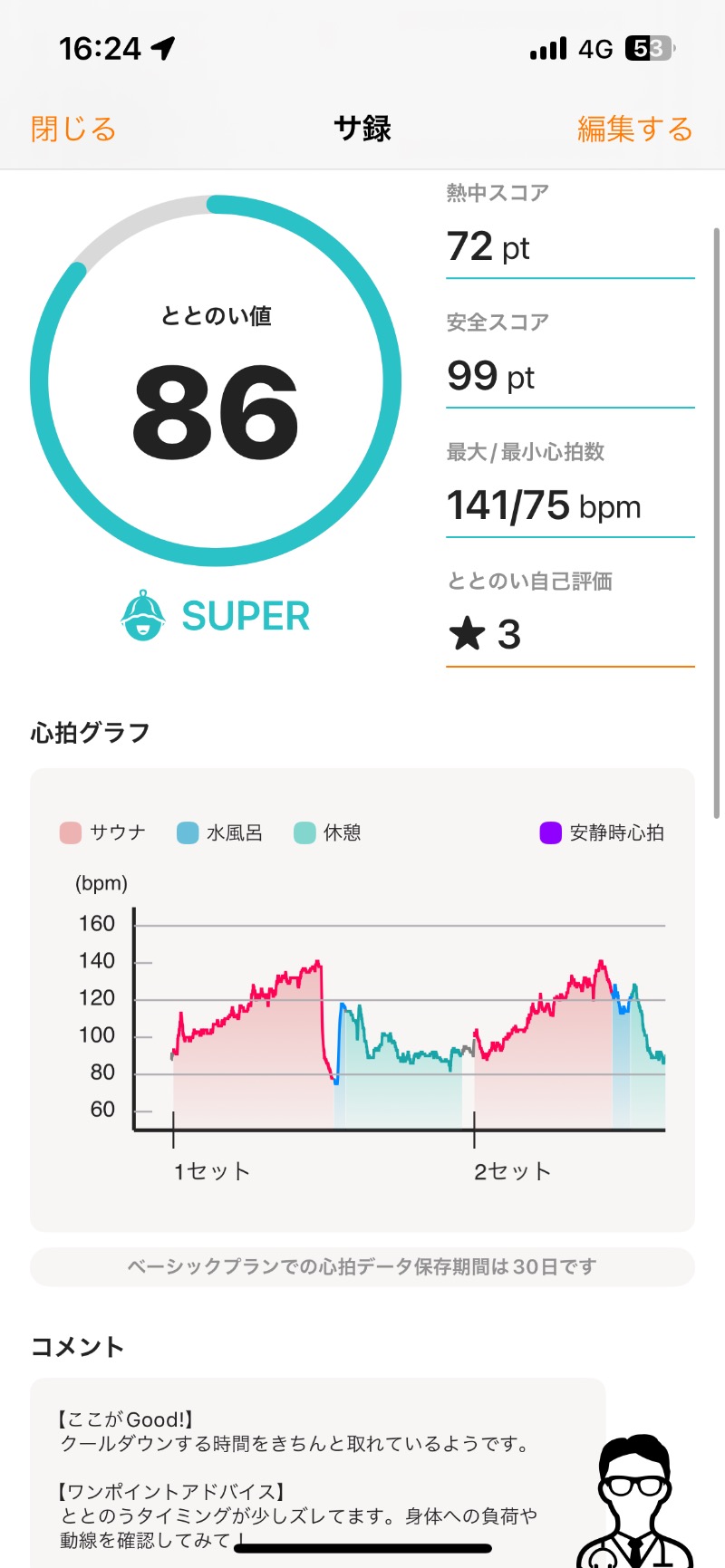 ロッカーマスターさんの山の手温泉のサ活写真