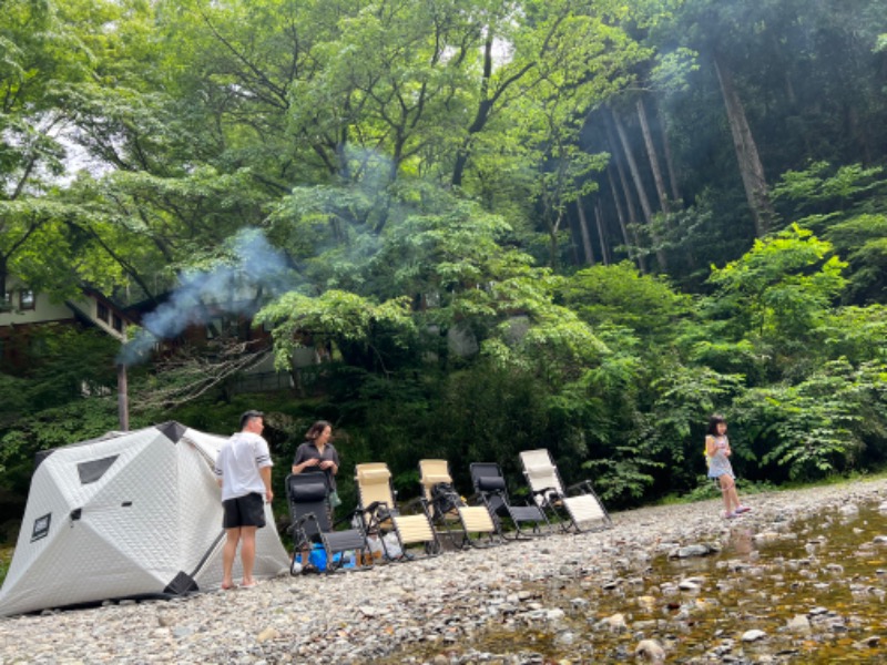 おゆか🐰さんのテントサウナ 秋川渓谷リバーティオのサ活写真