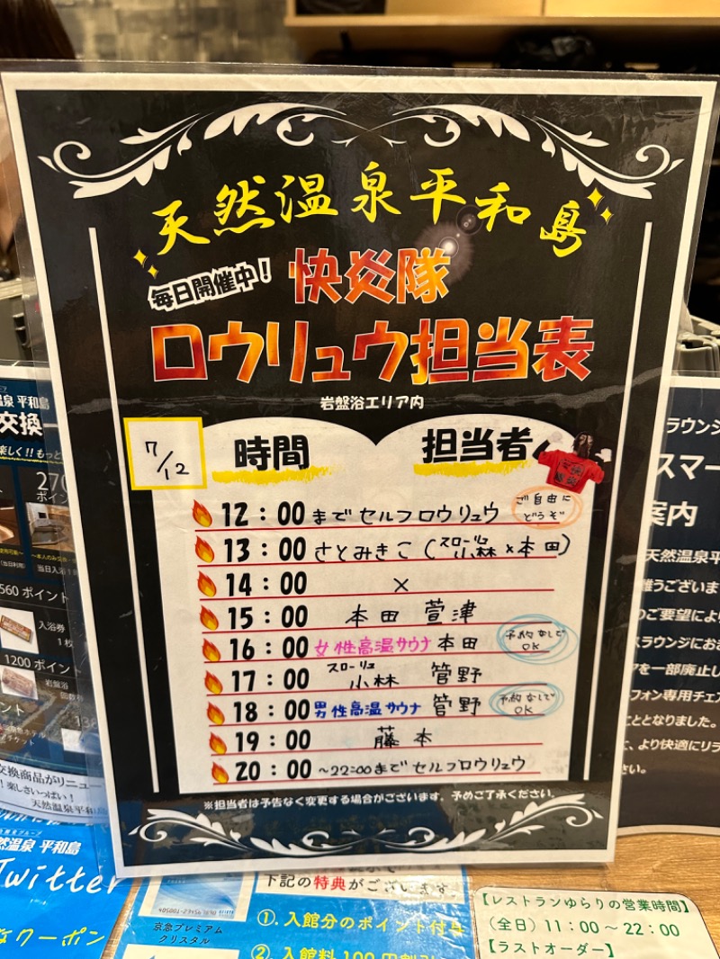 わいるどさんの天然温泉 平和島のサ活写真