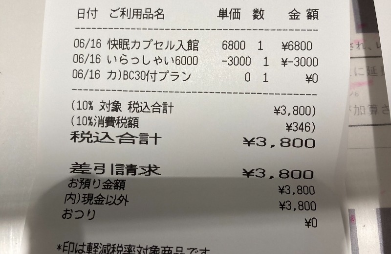 たれさんのサウナ&スパ カプセルホテル 大東洋のサ活写真