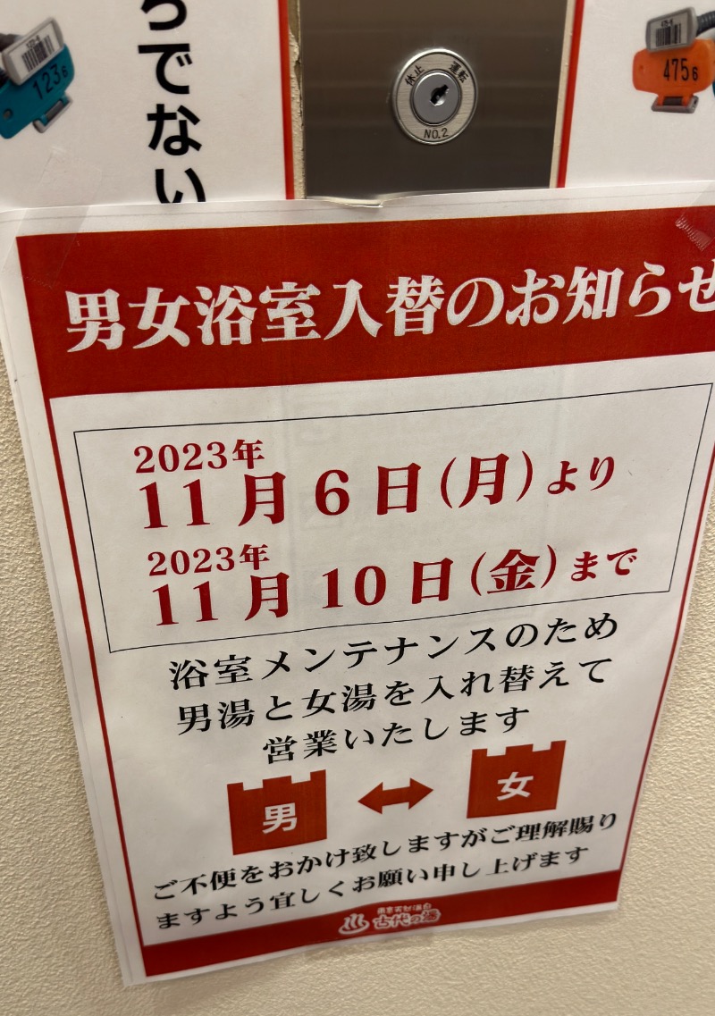 らぶりさんの東京天然温泉 古代の湯のサ活写真