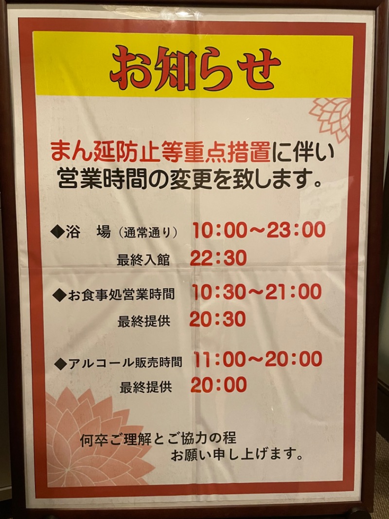 まねきさんの大谷田温泉 明神の湯のサ活写真