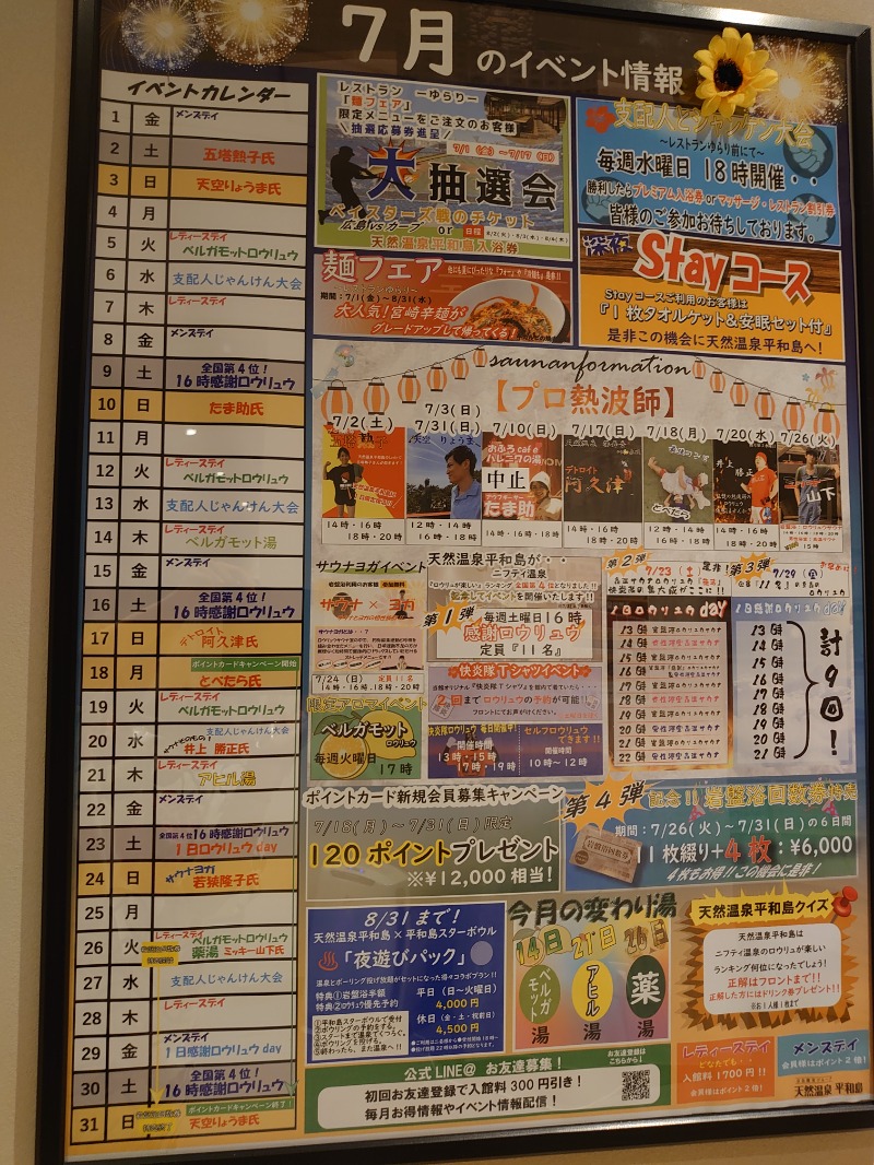 温泉登山トラベラーさんの天然温泉 平和島のサ活写真