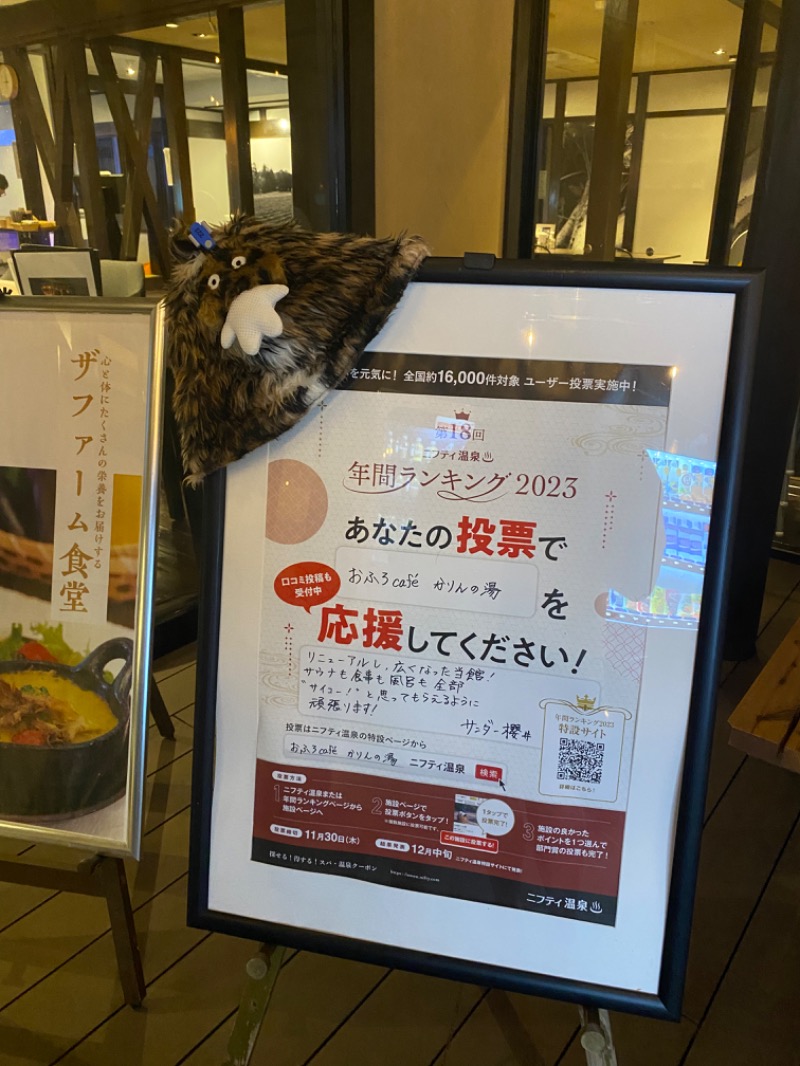 ビンちゃさんのおふろcafé かりんの湯のサ活写真