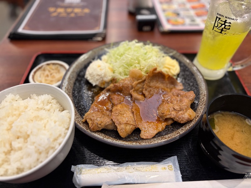 生姜焼き定食 : バーデンガーデン(旧:ザ ベッドアンドスパ 所沢)（所沢