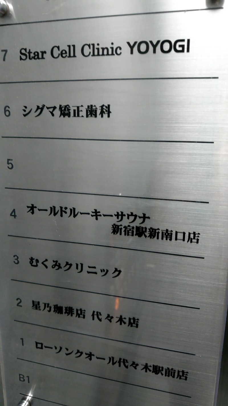 ダグさんのオールドルーキーサウナ 新宿駅新南口店のサ活写真