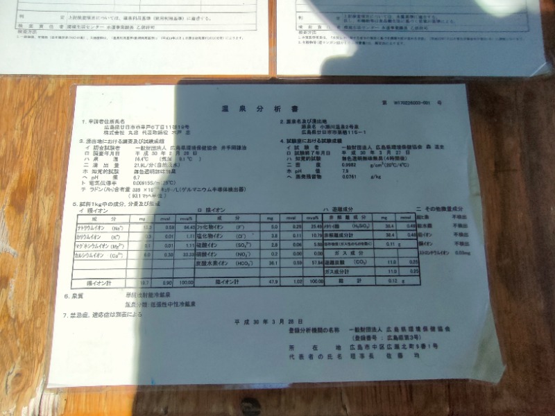 のぶさんの小瀬川温泉のサ活写真