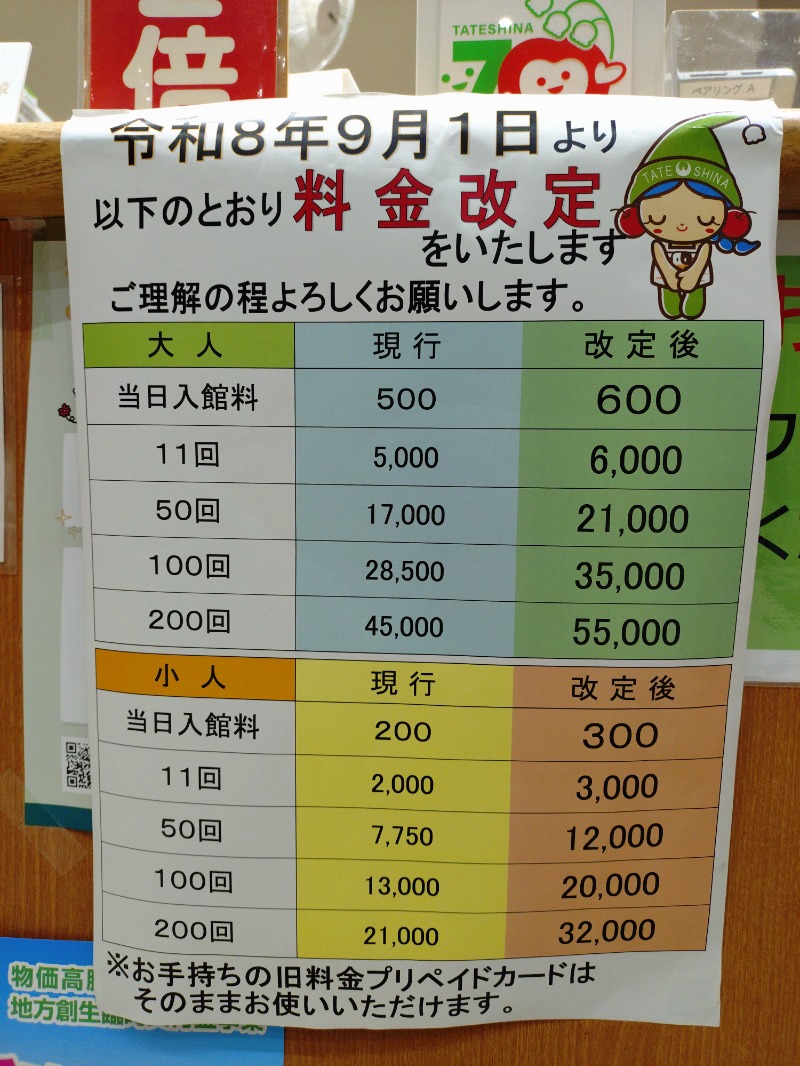 ろうこさんの立科温泉 権現の湯のサ活写真