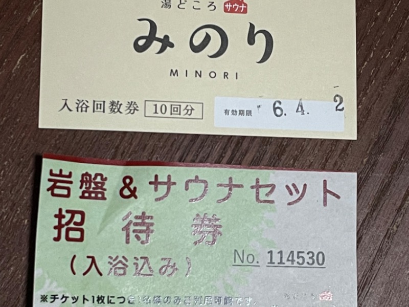 大垣天然温泉 湯の城 回数券 入泉料 10枚 - その他