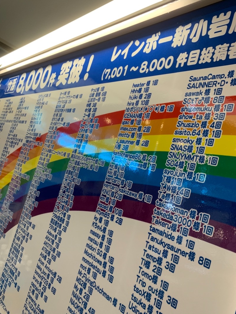 tsoXさんのサウナ&カプセルホテル レインボー新小岩店のサ活写真