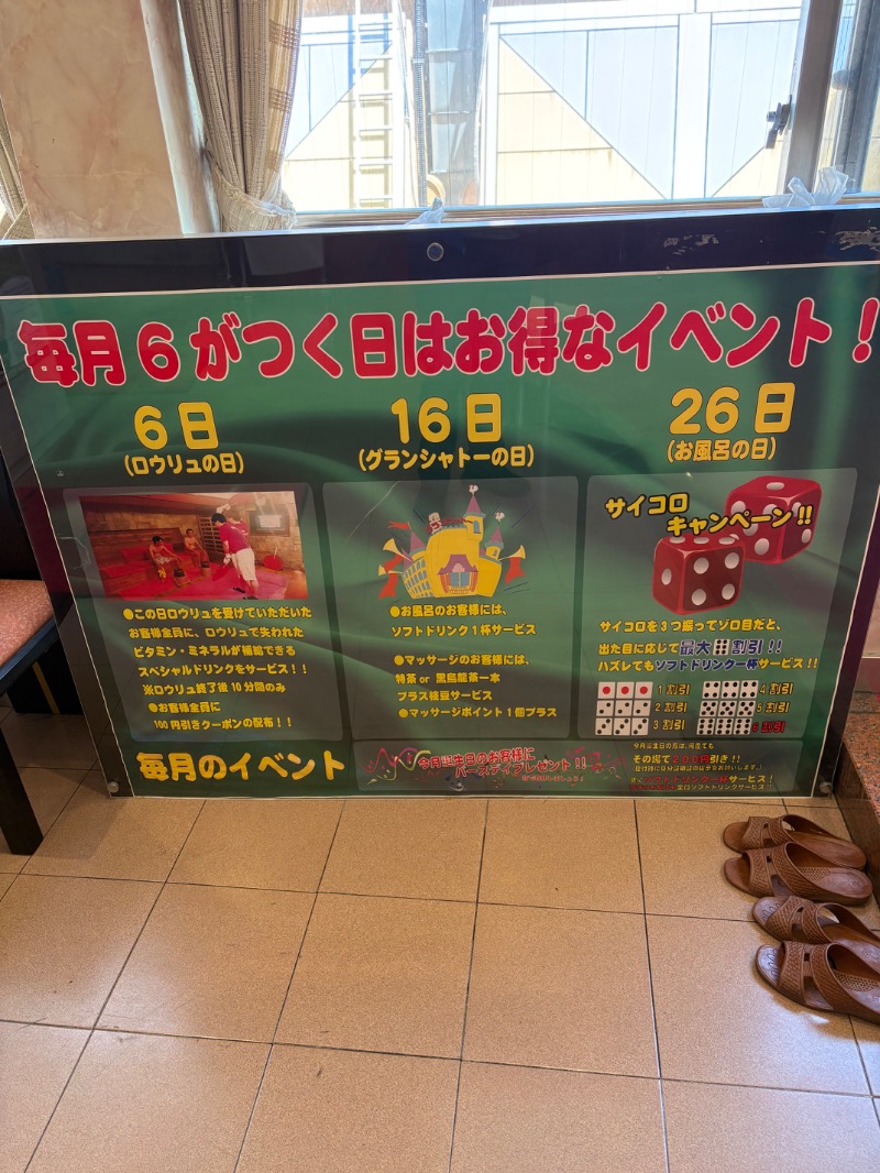 ささ湯さんのサウナグランシャトーのサ活写真