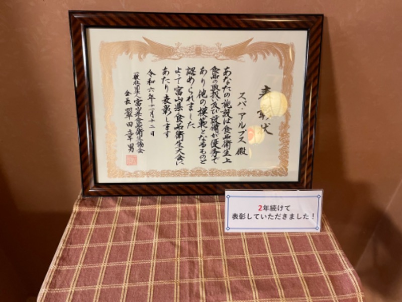 じゃむおぢさんさんのスパ・アルプスのサ活写真