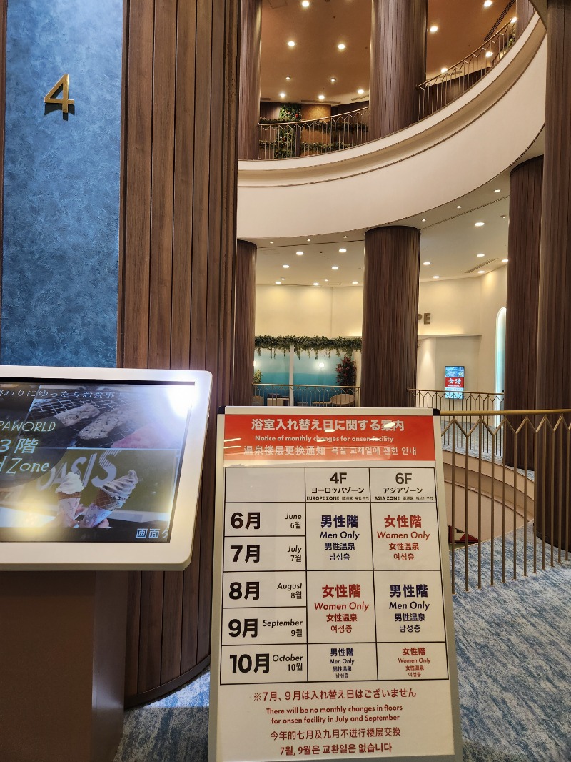 メーテルさんのSPAWORLD HOTEL&RESORTのサ活写真