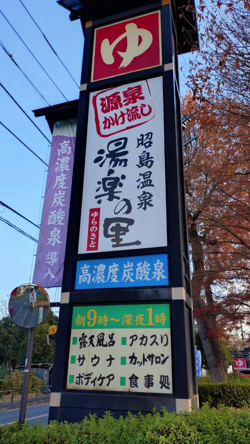 エリさんの昭島温泉 湯楽の里のサ活写真