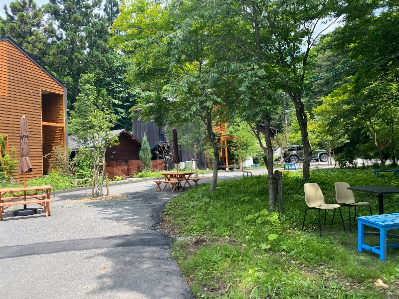 ポンチョ買いたいさんの温泉グランピング シマブルーのサ活写真