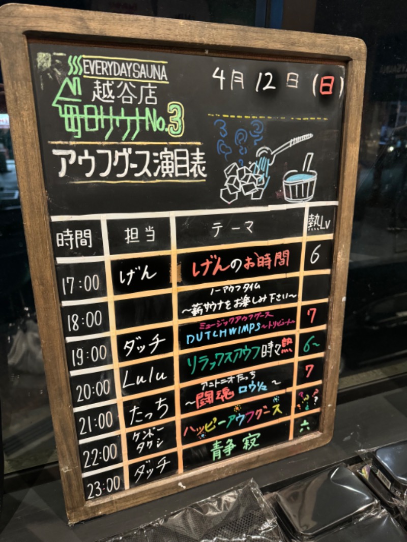 yuu19830308さんの毎日サウナ 越谷店のサ活写真