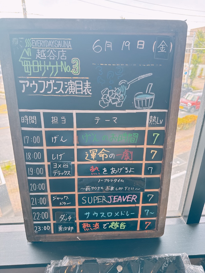 yuu19830308さんの毎日サウナ 越谷店のサ活写真