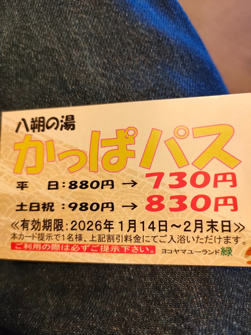 あつのすけさんのヨコヤマユーランド緑のサ活写真