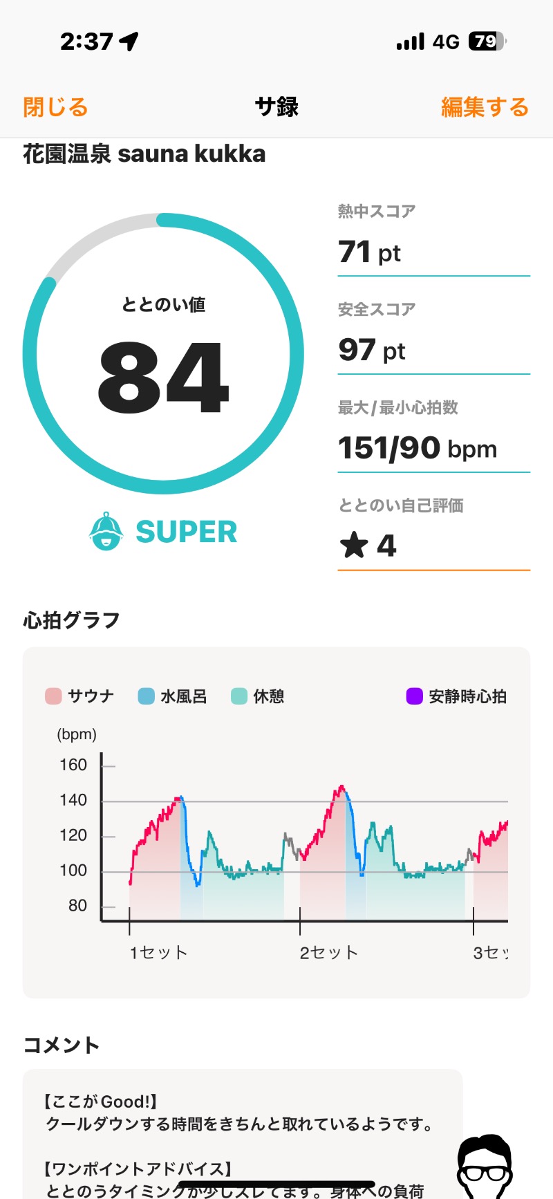 とらとらさんの花園温泉 sauna kukkaのサ活写真