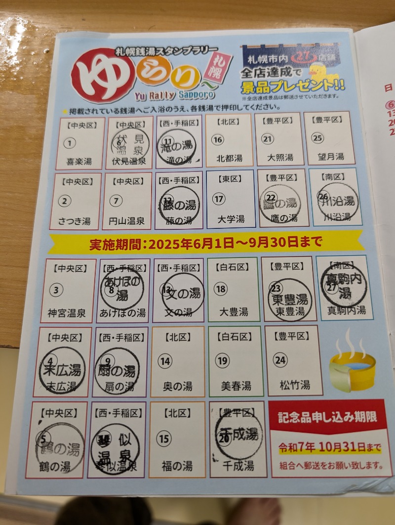 ティーさんの琴似温泉のサ活写真