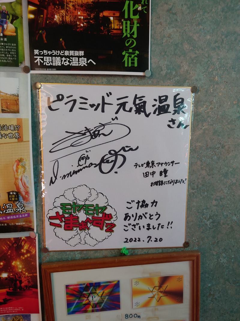 田舎のジャイアンさんのピラミッド元氣温泉のサ活写真