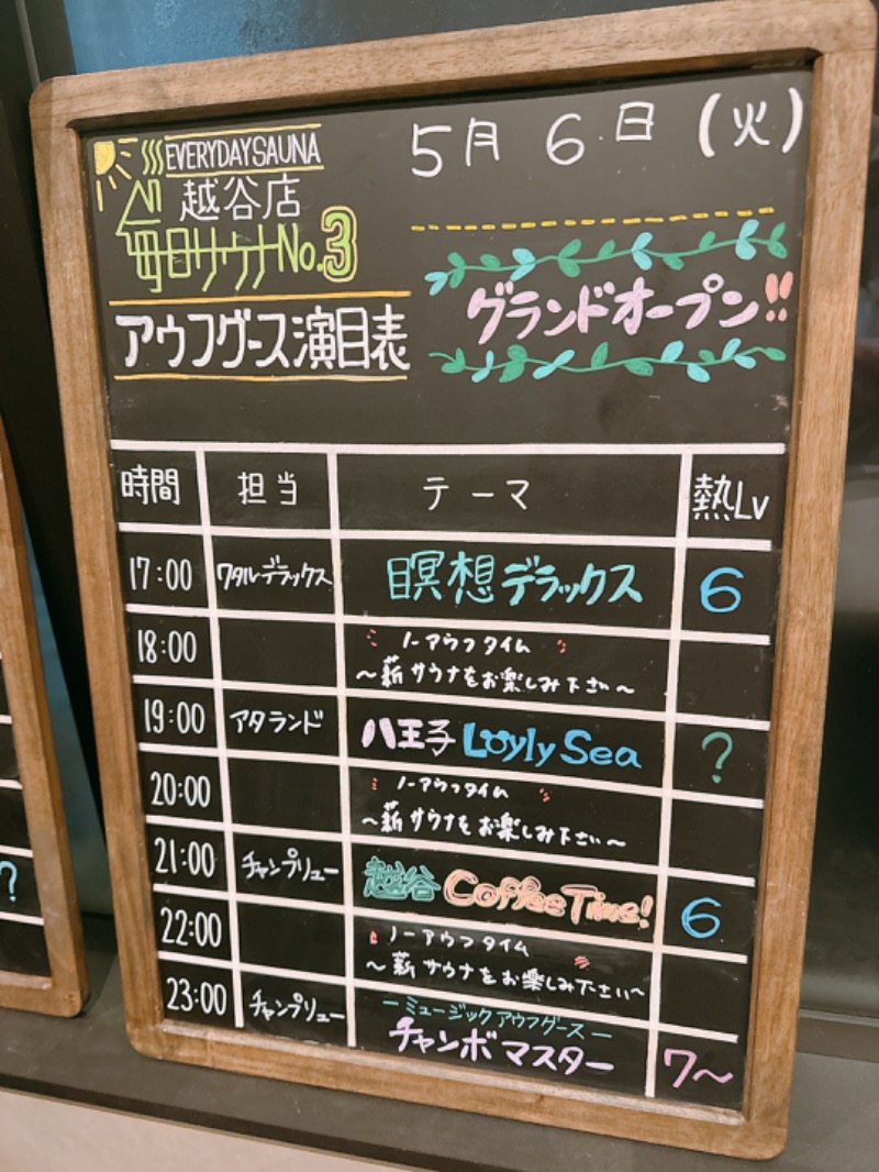 yuu19830308さんの毎日サウナ 越谷店のサ活写真