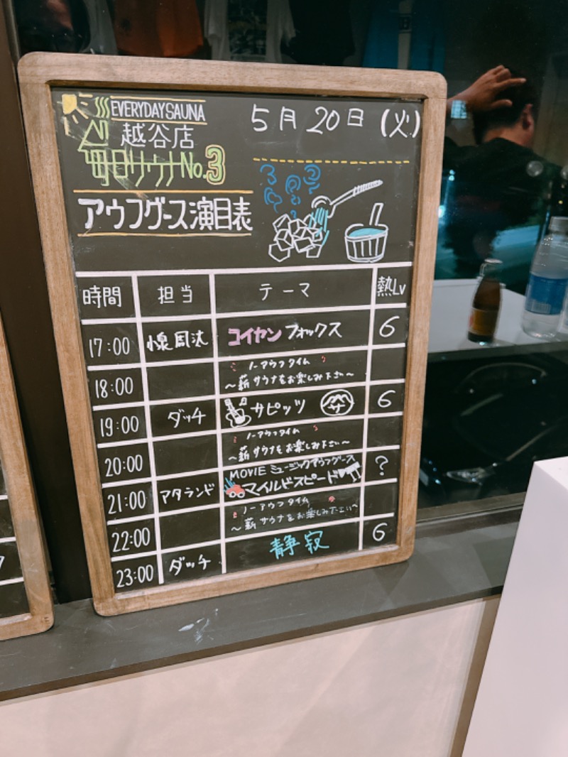 yuu19830308さんの毎日サウナ 越谷店のサ活写真