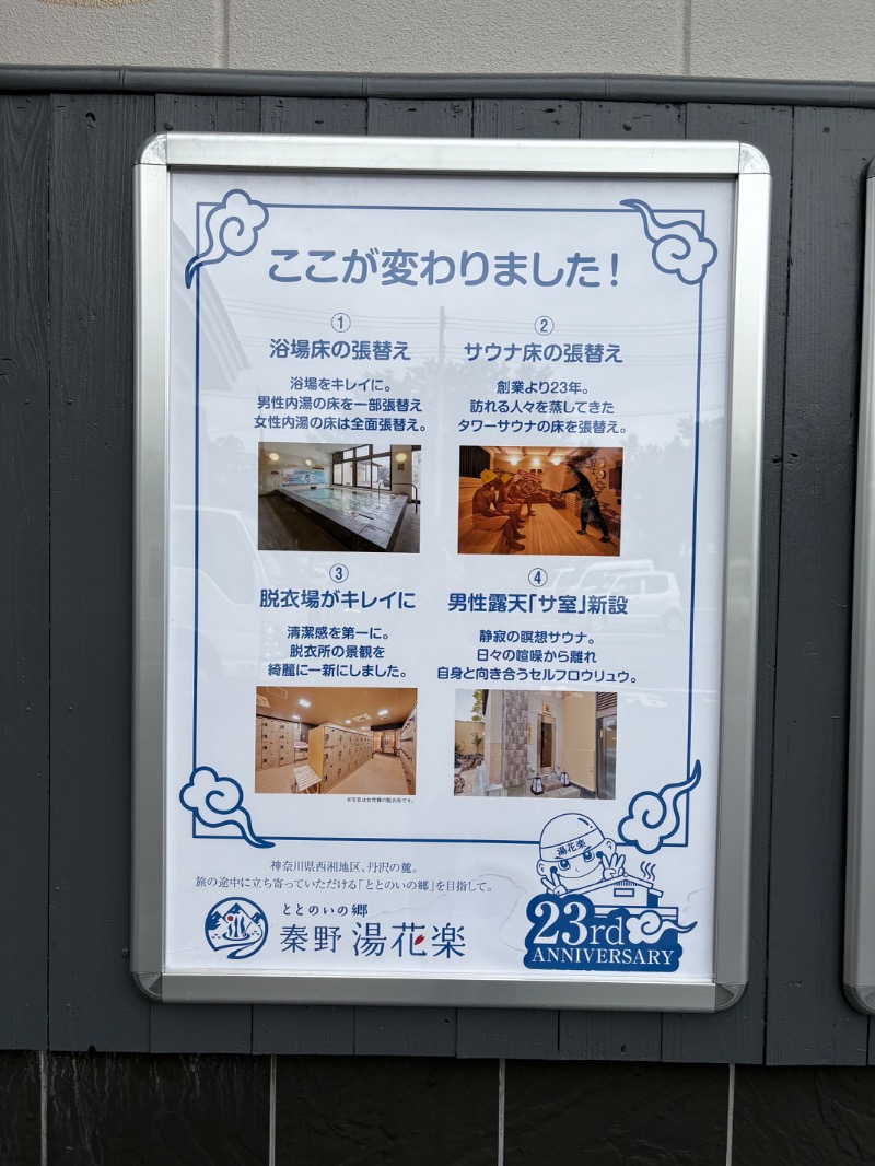 じゅんじゅんさんのととのいの郷 秦野湯花楽のサ活写真