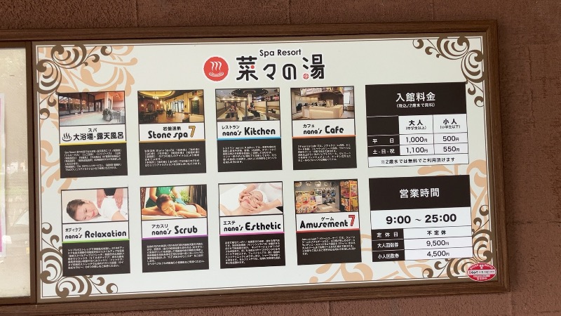 ベンさんのSpa Resort 菜々の湯のサ活写真