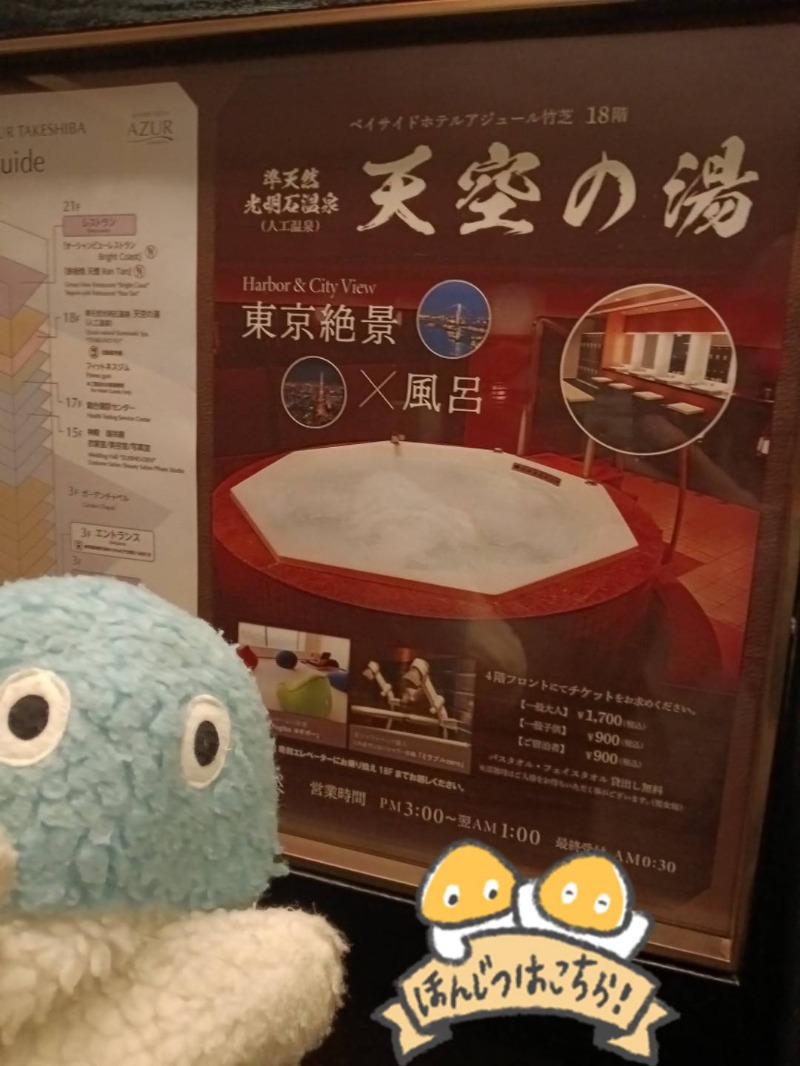 Mononeさんのアジュール竹芝 天空の湯のサ活写真