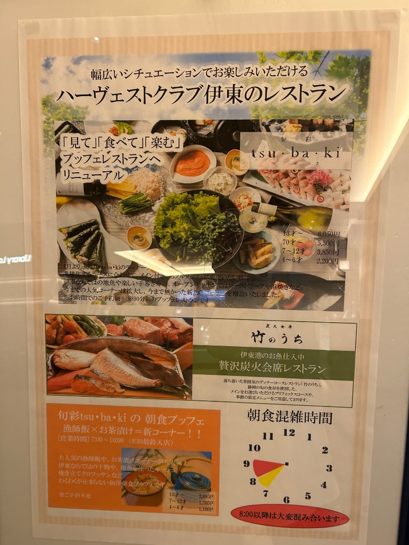 はーちさんのHotel Harvest伊東(TOKYU Harvest Club)のサ活写真