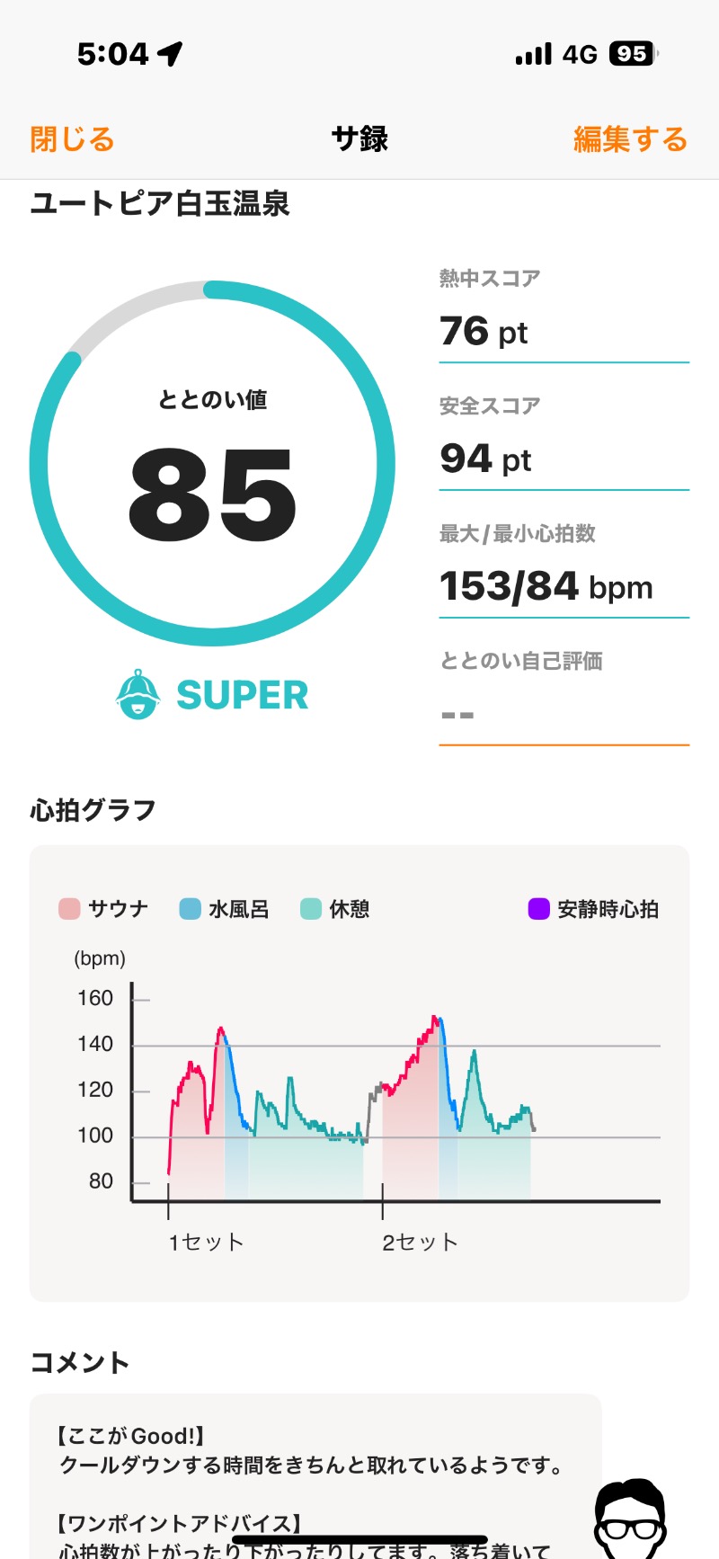 とらとらさんのユートピア白玉温泉のサ活写真