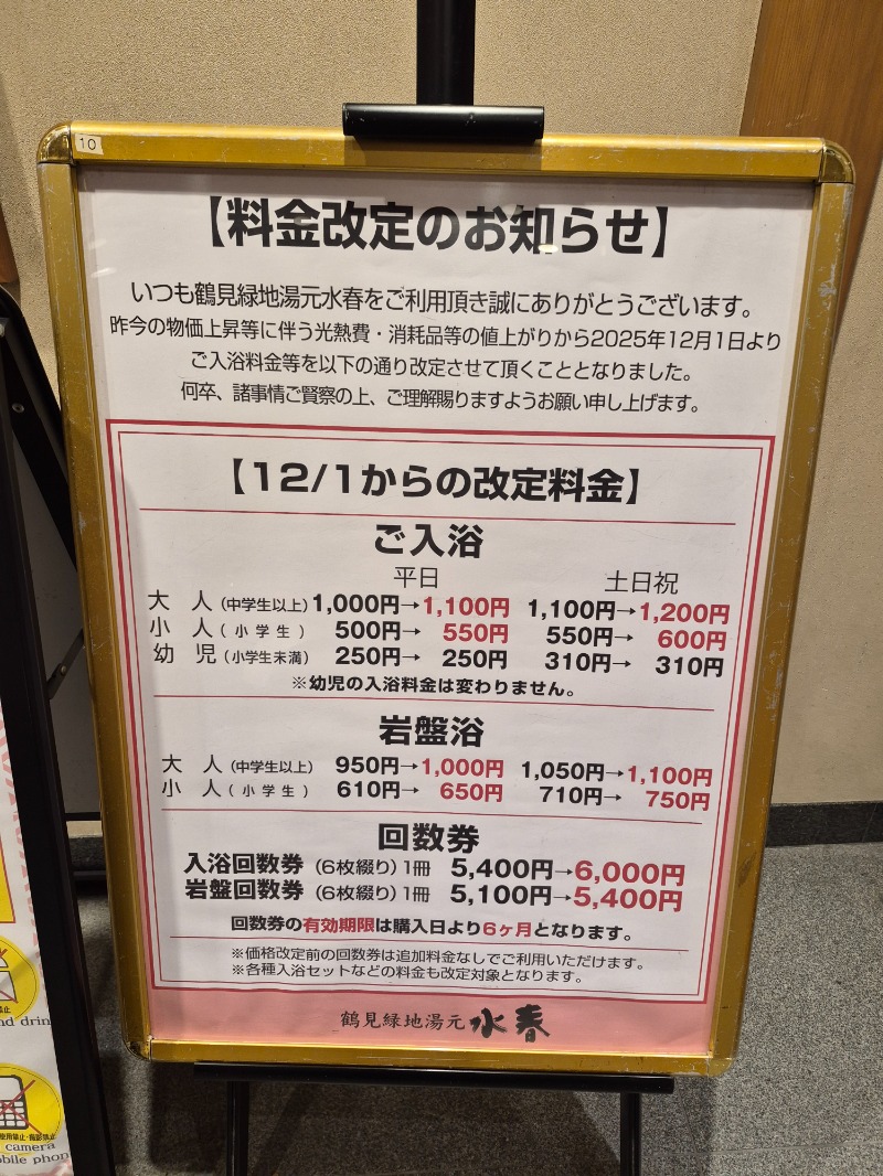 がくなゆパパさんの鶴見緑地湯元水春のサ活写真