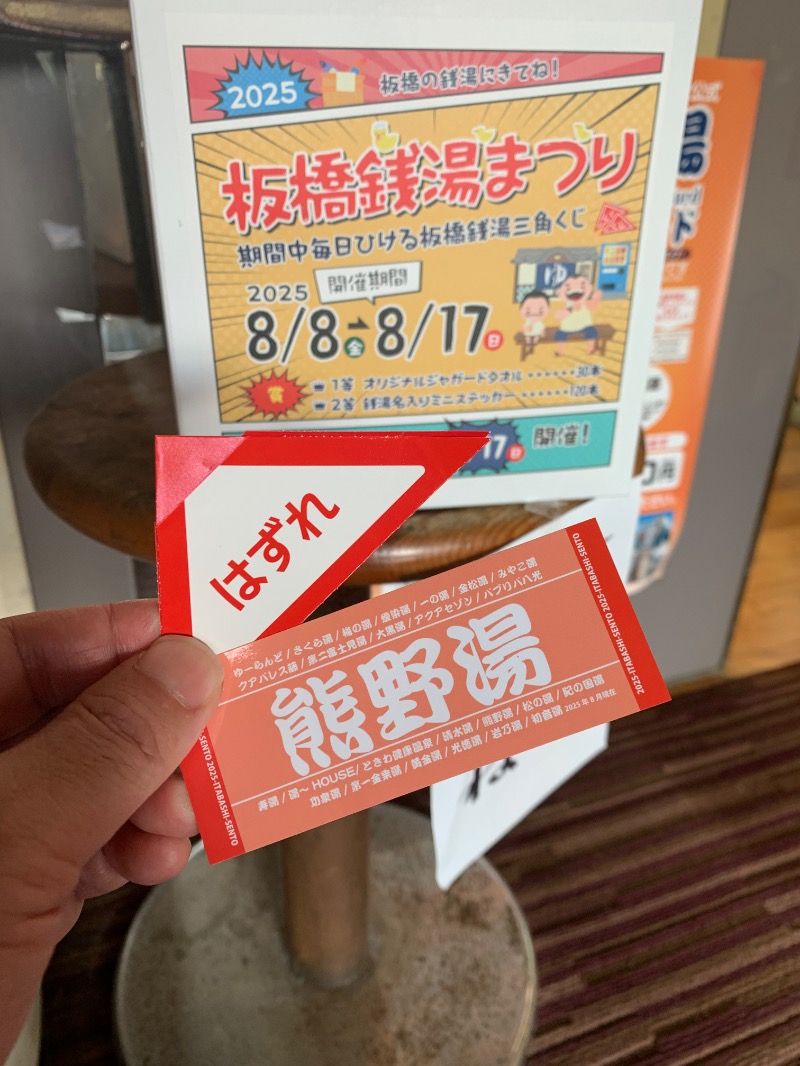 髭帽子さんの湯ーとぴあ くま乃ゆ(熊野湯)のサ活写真