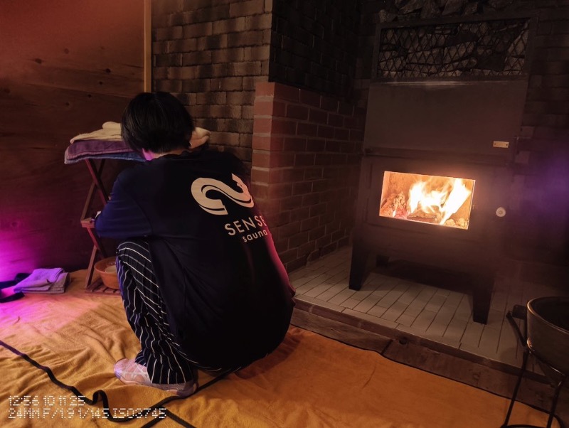 青の世界観@11/29神奈川 竜泉寺の湯さんのビバークランド ロードの湯(薪サウナ)のサ活写真