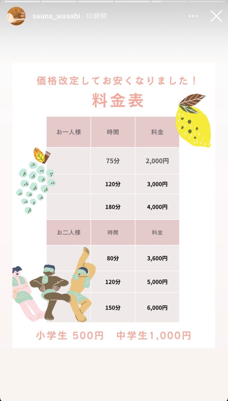 たかとしさんのプライベートサウナ WASABIのサ活写真