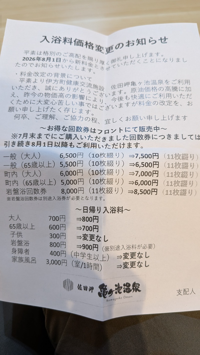 タン君さんの伊方町健康交流施設 亀ヶ池温泉のサ活写真
