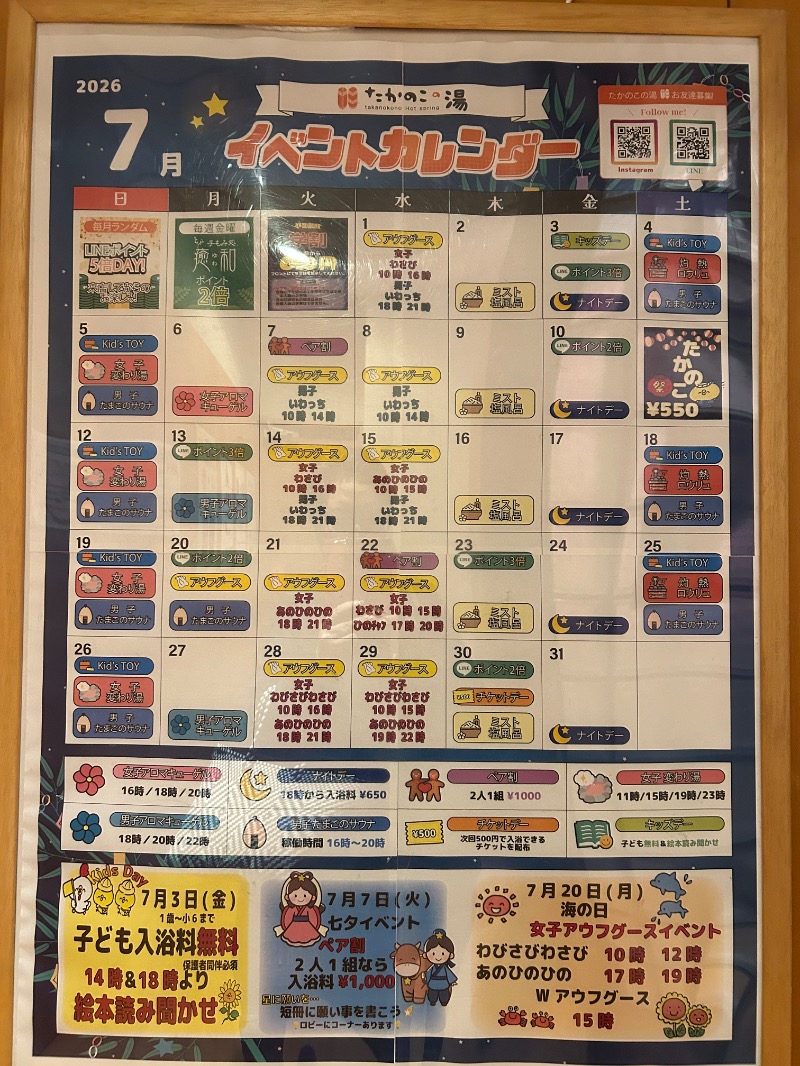チョキさんのたかのこの湯のサ活写真