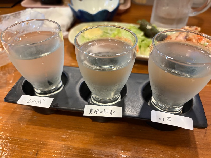 秋田の地酒飲み比べ