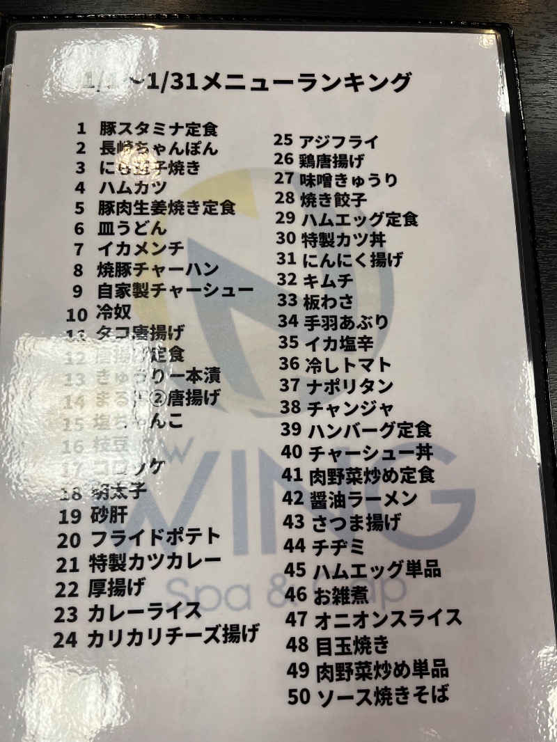 ボナ雪さんのスパ&カプセル ニューウイングのサ活写真