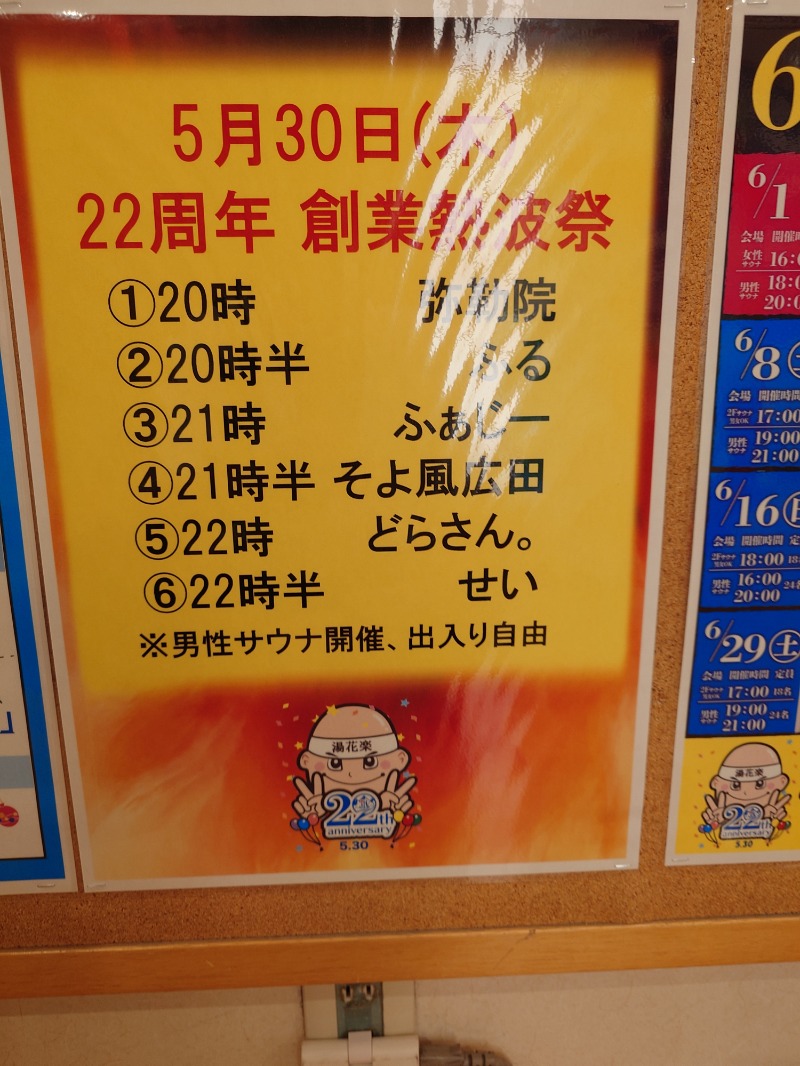 どらさん。さんのSAUNA&SPA 湯花楽秦野店のサ活写真