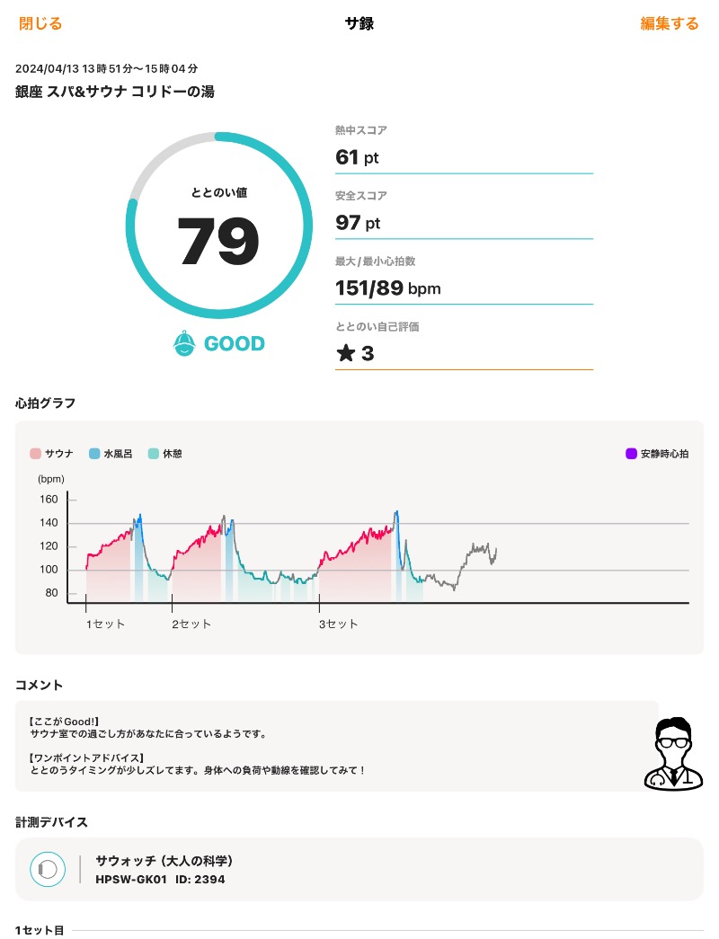 UさんのSPA&SAUNA コリドーの湯のサ活写真