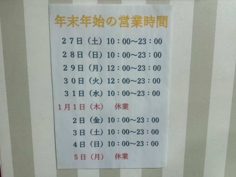 空之輔さんの横浜天然温泉くさつのサ活写真