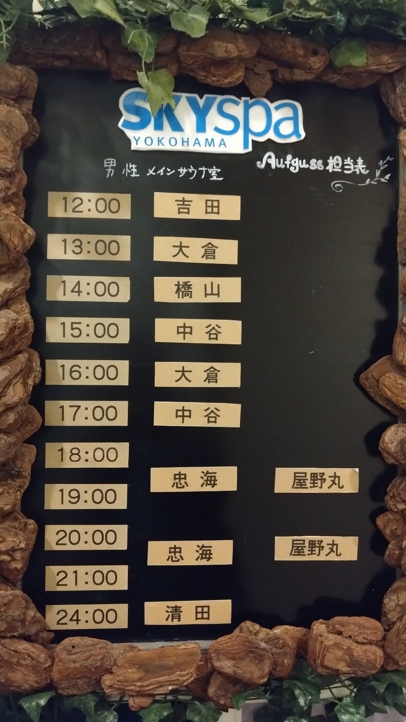 なっしんぐさんのスカイスパYOKOHAMAのサ活写真