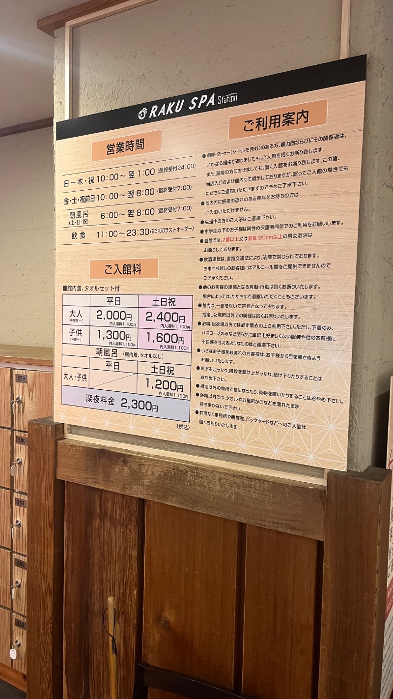 Sauna RefereeさんのRAKU SPA Station 府中のサ活写真